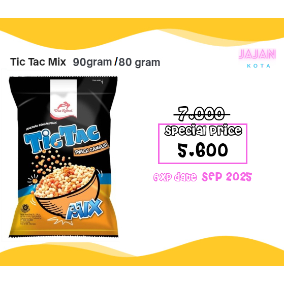 

Tictac Tic Tac Mix 90 gram / 80 gram