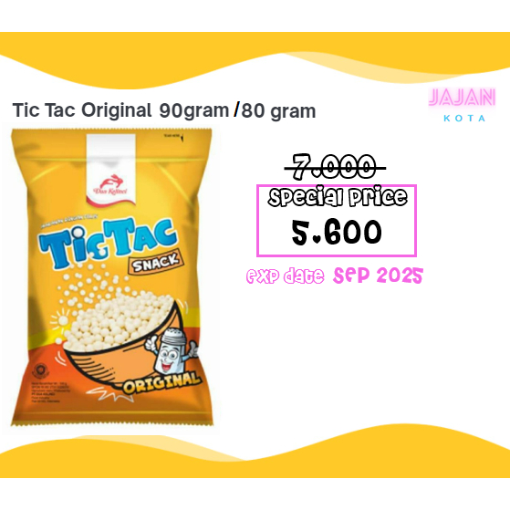 

Tic Tac Original 90 gram / 80 gram