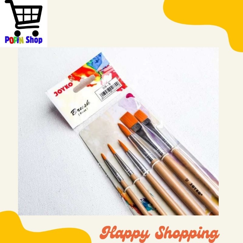 

KUAS JOYKO BR-5 1 SET (6 PCS)/ATK SET/ALAT GAMBAR