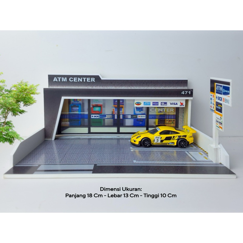 ATM CENTER (Skala 1:64) - MINIATUR ATM CENTER - PARKIR HOTWEELS