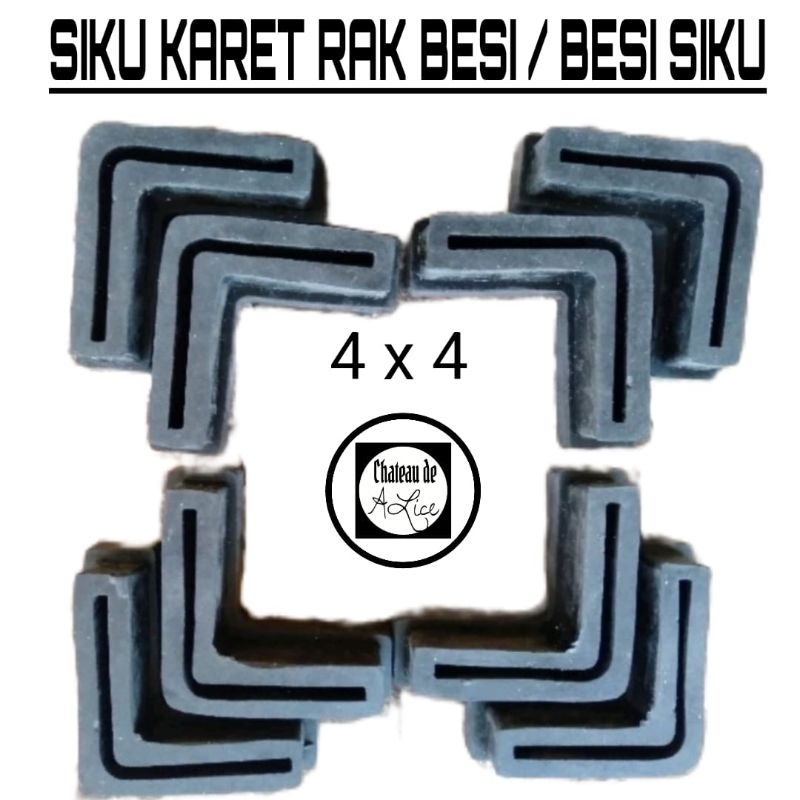 Karet siku 4 x 4 Kaki Rak Besi Siku BESI L