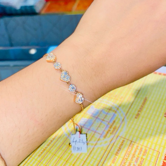 Gelang Emas Wanita Asli 16K(karat) / Cap 700