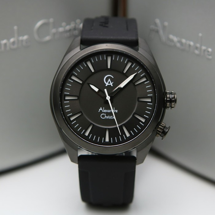 Jam Tangan Pria Rubber Alexandre Christie AC8630 AC 8630 Original Garansi Resmi 1 Tahun