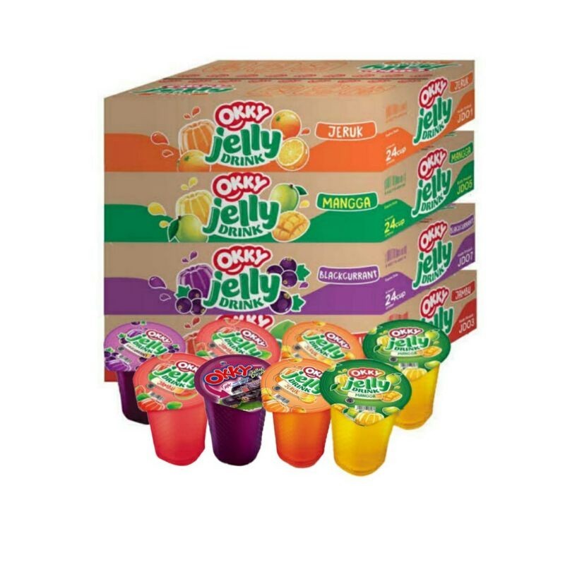 

OKKY JELLY DRINK Jeruk / Jambu / Blackcurrant 1 DUS ISI 24pcs x 145ml