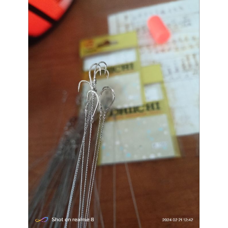 mata pancing udang galah anti mocel seling jambi pakai mata kail super tajam merk daichi