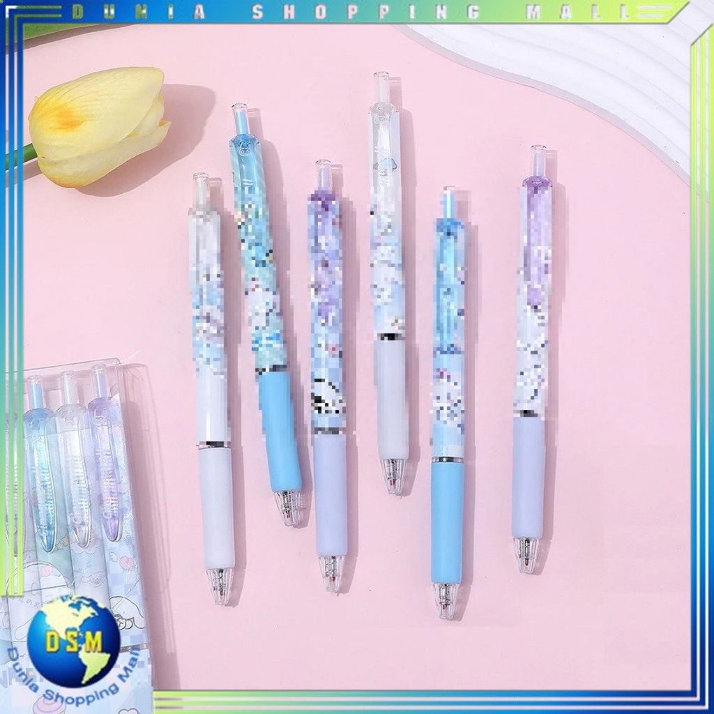 

DSM Pulpen Mekanik 0.5mm Set Isi 6 Pcs Motif Kartun Series Set Pena Gel 0.5mm Karakter Lucu Pulpen Gel 6IN1 Warna Hitam Bolpoint Tinta Gel Cair 6 Pcs Journaling Pen Alat Tulis
