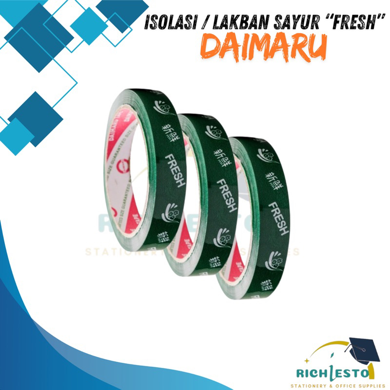 

Lakban Isolasi Sayur Fresh Daimaru Vegetable Hijau solasi buah hidroponik Original