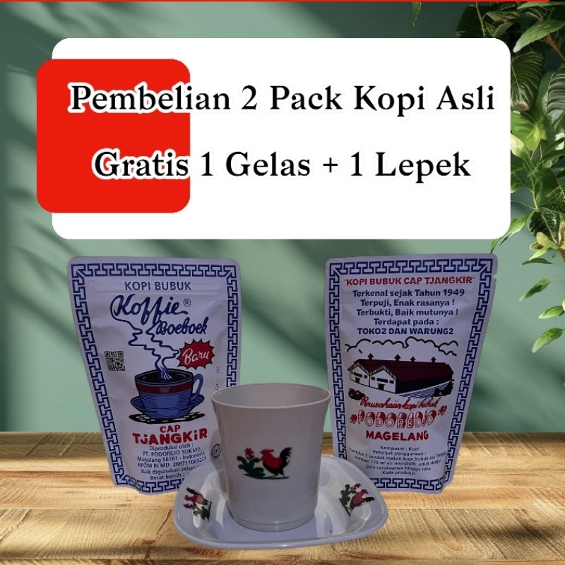 

Kopi bubuk Asli / Cap Tjangkir Podorejo/ Gratis 1 Gelas dan 1 Lepek