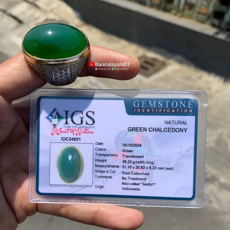 Batu Hijau Garut Asli 100% Galian Ohen Asli Kristal Natural Sudah Berikut Memo