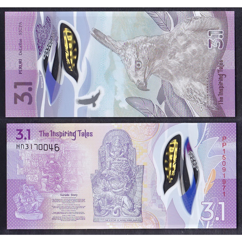 Testnote 'Peruri 3.1' Javan Hawk Eagle (Elang Jawa)
