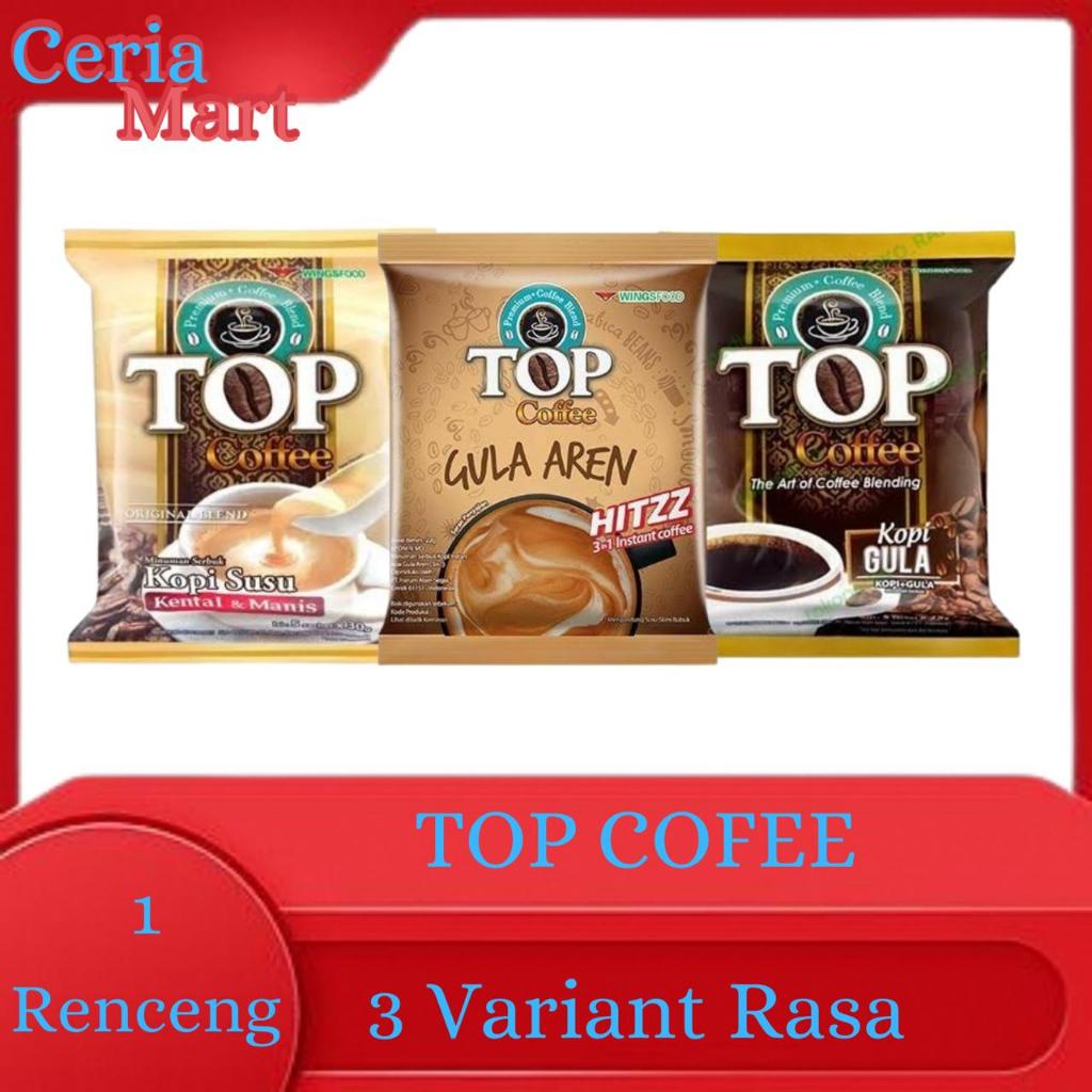 

TOP COFFEE / TOP KOPI / KOPI KEMASAN SACHET 1 RENCENG ISI 10 PCS