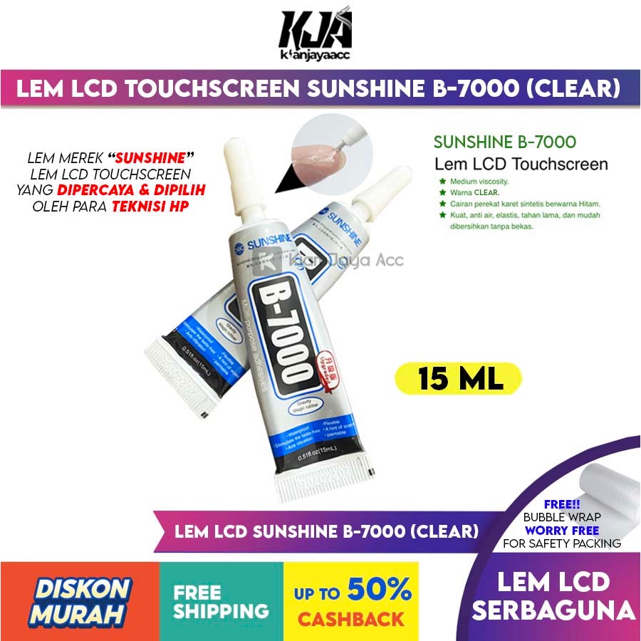 

SUNSHINE Lem Perekat LCD Touchscreen B7000 Clear 15ml Multi Purpose Adhesive Glue Original