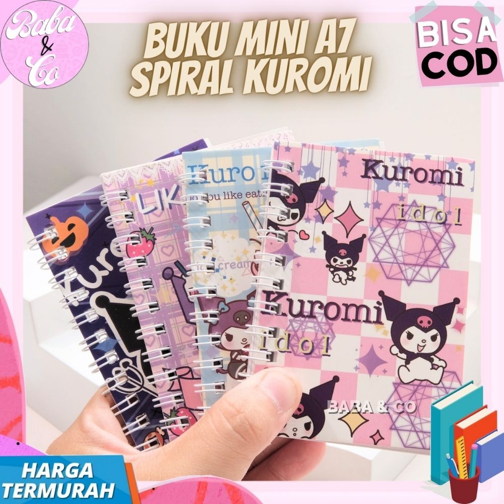 

NOTEBOOK MINI A7 KUROMI BUKU MINI A7 KUROMI SANRIO BUKU TULIS KECIL KUROMI LUCU UNIK MURAH SANRIO