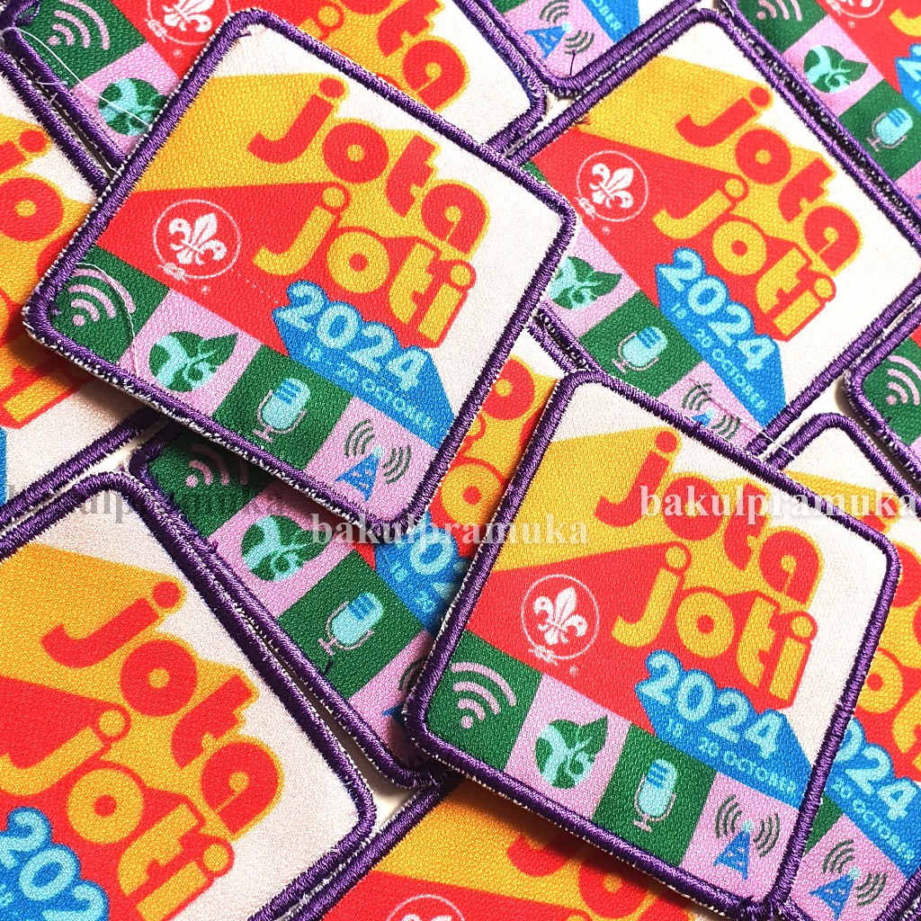 Tiska Jotajoti 2024 badge Jota joti 2019 2020 2021 2022 2023 Pramuka Bordir dan Dtf lis bordir subli