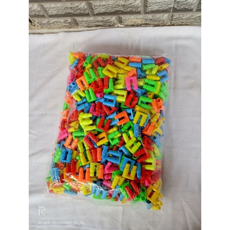 MAINAN EDUKASI ANAK. MAINAN BOMBIK PELURU/MERONCE PELURU KEMASAN 1KG