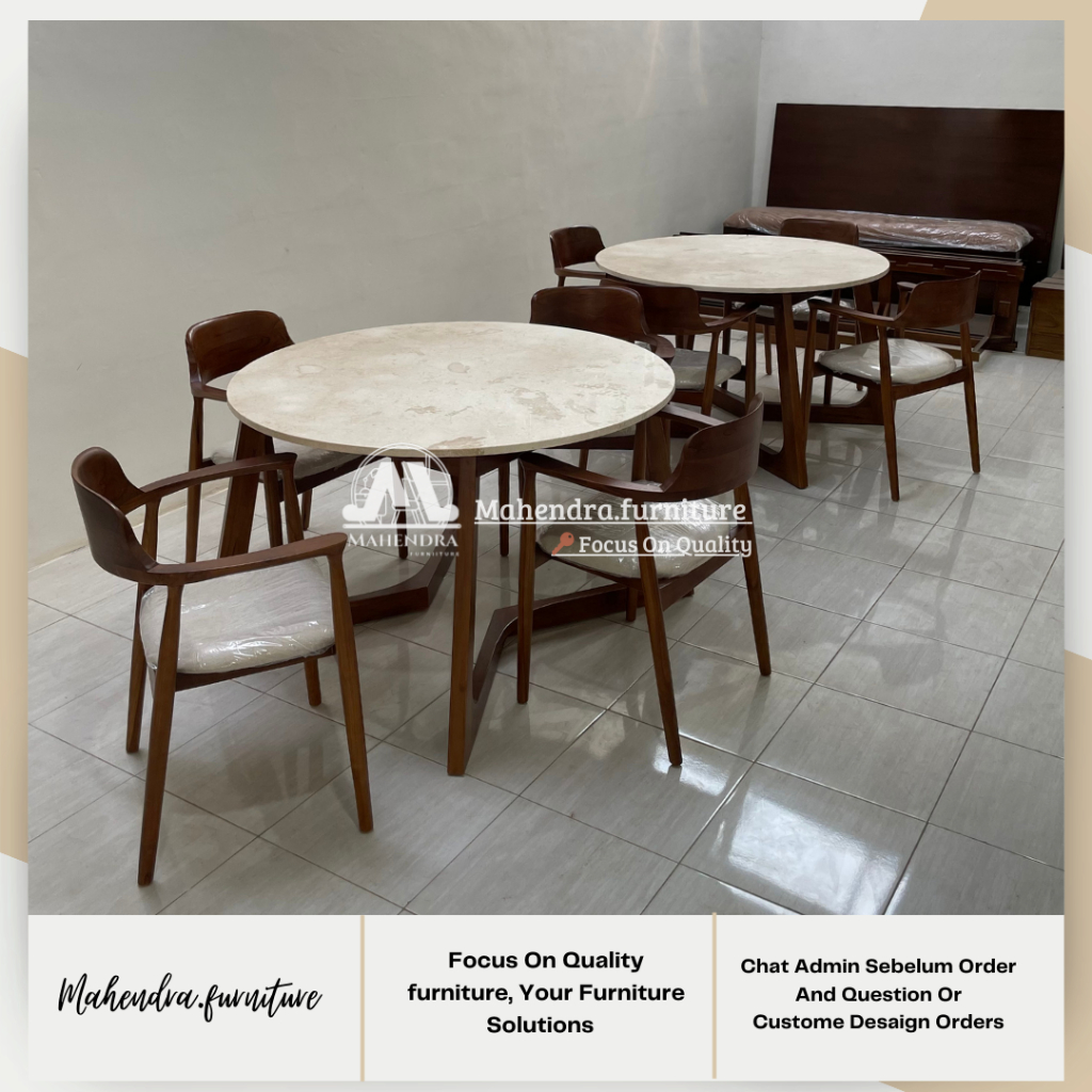 Meja Makan Marmer Bundar Meja Makan Marmer Bulat 4 Kursi Meja Makan Marmer 4 Kursi