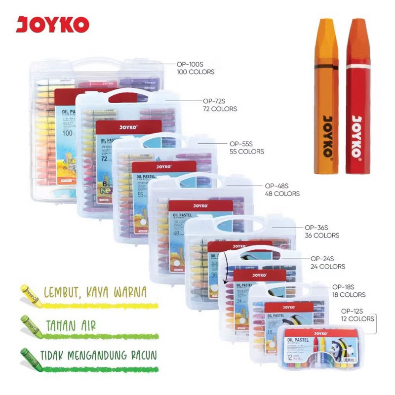 

crayon oil pastel joyko krayon 12/18/24/36