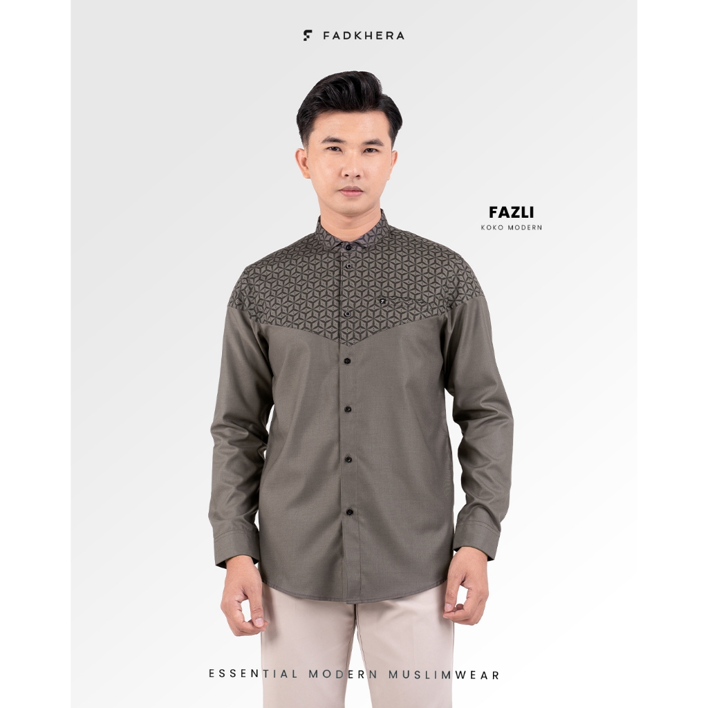 Fadkhera Fazli Kemeja Koko Modern | Koko Santri | Kemeja Koko Pria | Koko Pria | Seragam Koko
