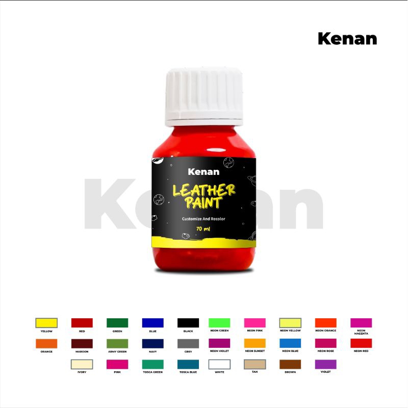 

Cat Sepatu Kulit Cat Lukis Kenan Leather Paint 70 ml