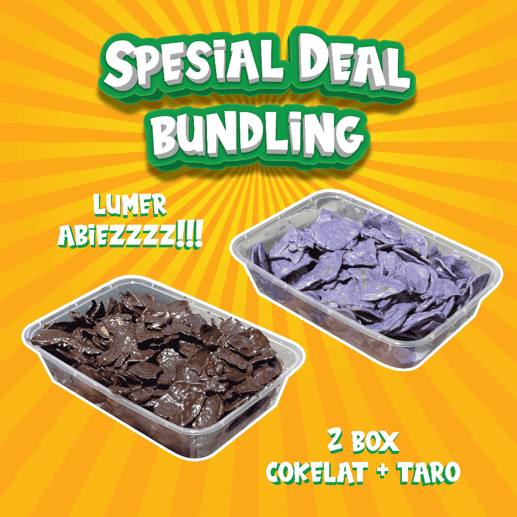 

PAKET BUNDLING 2 BOX 300 GRAM | KERIPIK PISANG RASA COKELAT + TIRAMISU + MATCHA + STRAWBERRY Makanan Food