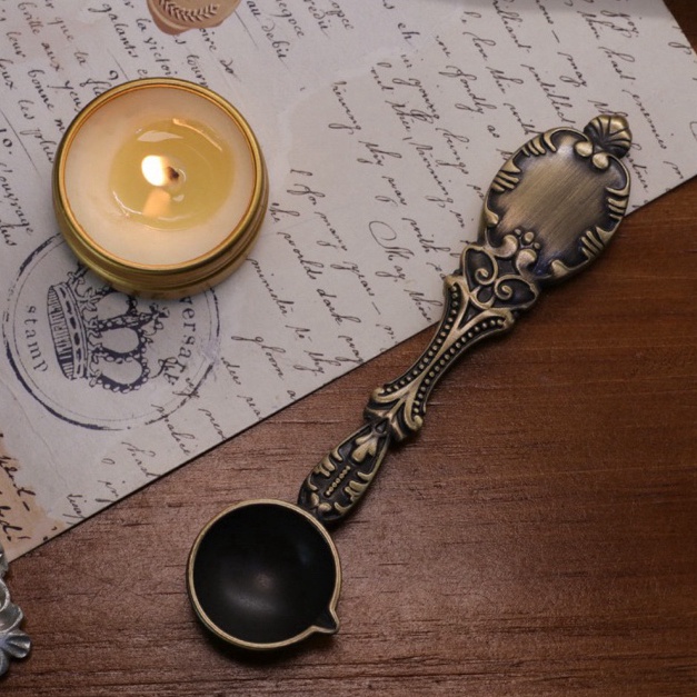 

Berkualitas Sendok Wax Seal Vintage Retro Spoon Vintage Hard Bronze Spoon Sendok Hias Peleleh Seal Wax