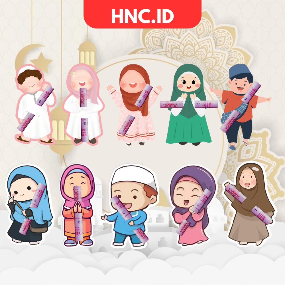 

(HNC)Amplop Lebaran 2025 Amplop Karakter Lucu isi 10 pcs Amplop Lebaran Unik Model peluk