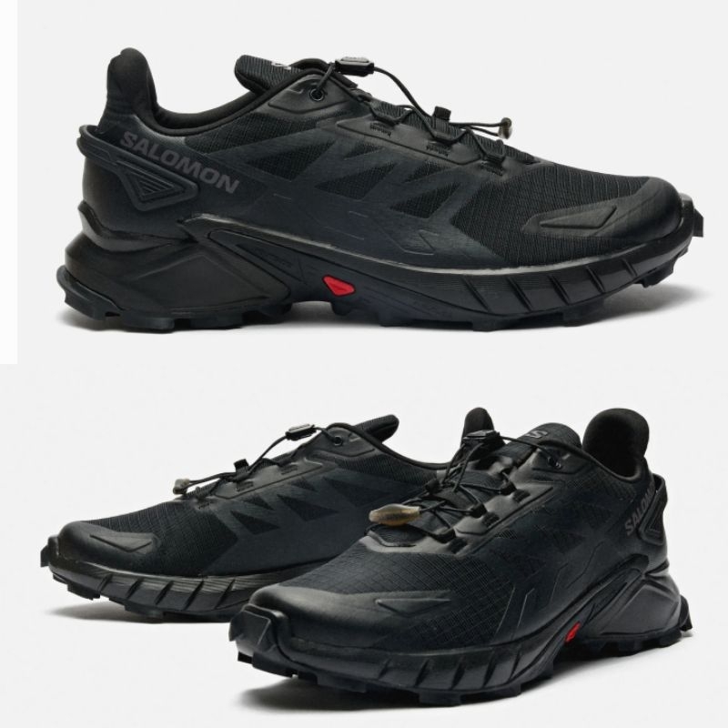 Sepatu pria salomon supercroos black goretex