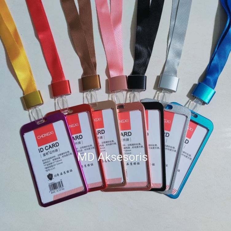 

Hadir Hari Ini Tempat Id Card Alumunium Holder Tempat ID Card Tali Lanyard