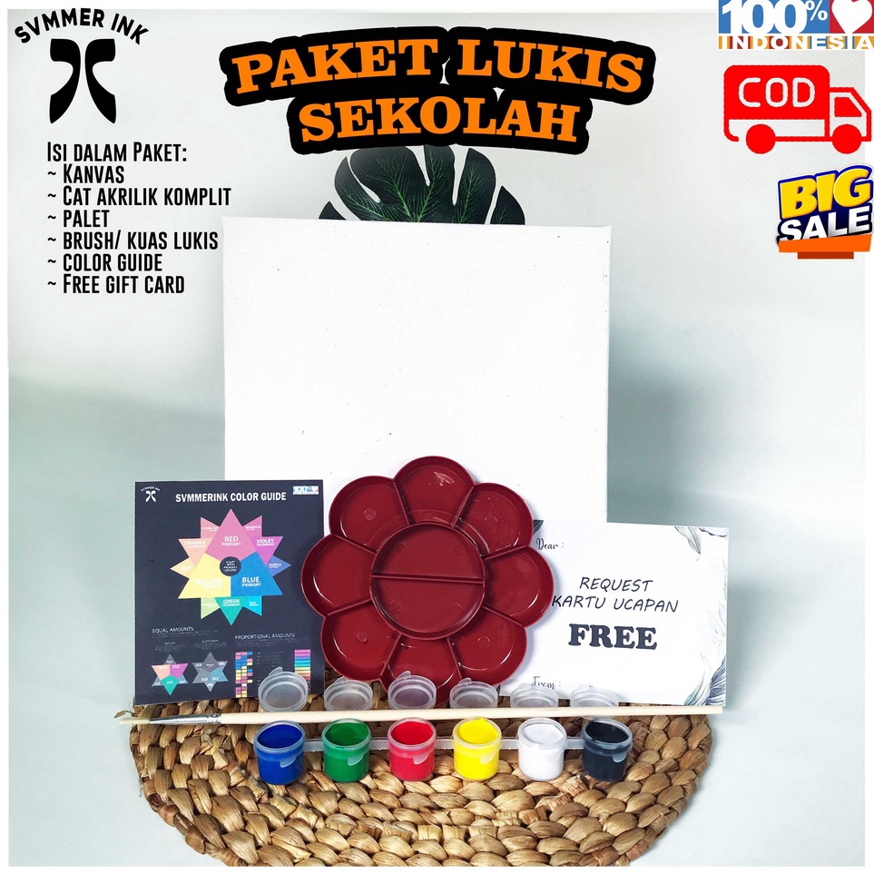 

Model Menarik Paket SEKOLAH Melukis 3x4cm Kanvas Lukis Palet Kuas BRUSH Cat Acrylic Akrilik Easel perlengkepan melukis anak lengkap canvas satu set alat menggambar