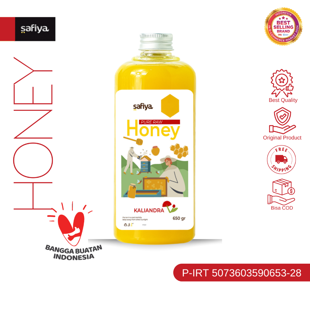 

Safiya Madu Murni Kaliandra 650 Gram Raw Honey Asli Premium