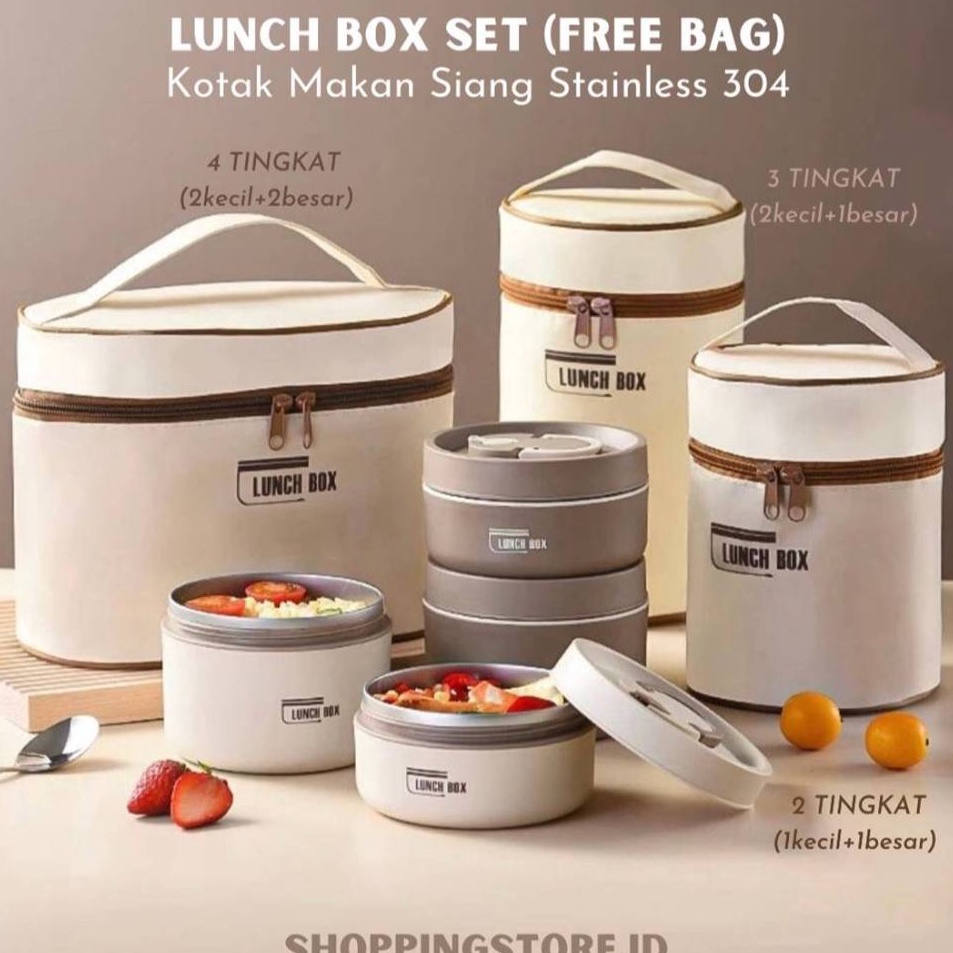 Diskon Khusus  LUNCH BOX SET STAINLESS 34 Japanese Style