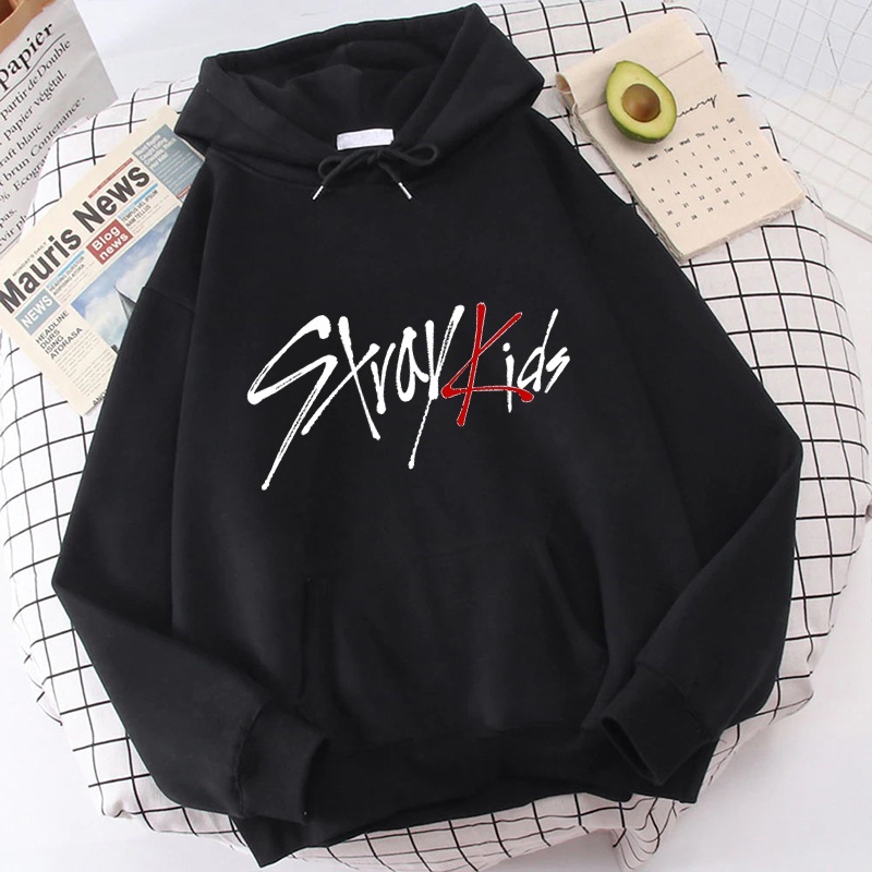 Jaket Hoodie Stray Kids Oversize Korean Style Tebal Murah Sweater Hoodie Terbaru Kpop Stray Kids Fel