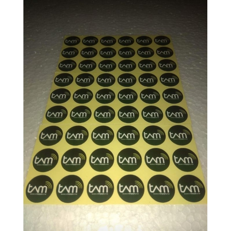 

50 Pcs Segel Tam Stiker Tam Uk 3 x 3 cm