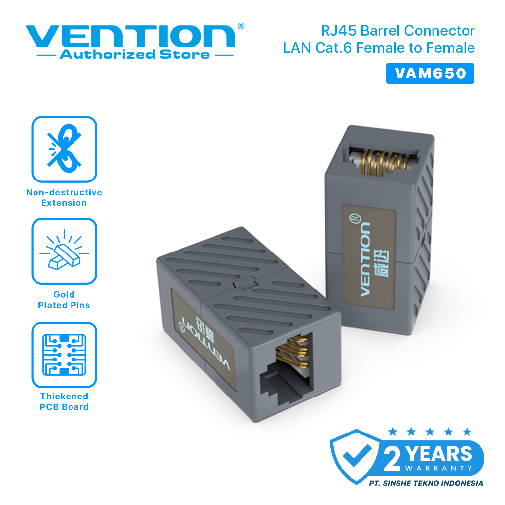 Vention VAM650 Barel RJ45 Cat6 Cat5e Ethernet Extender F to F