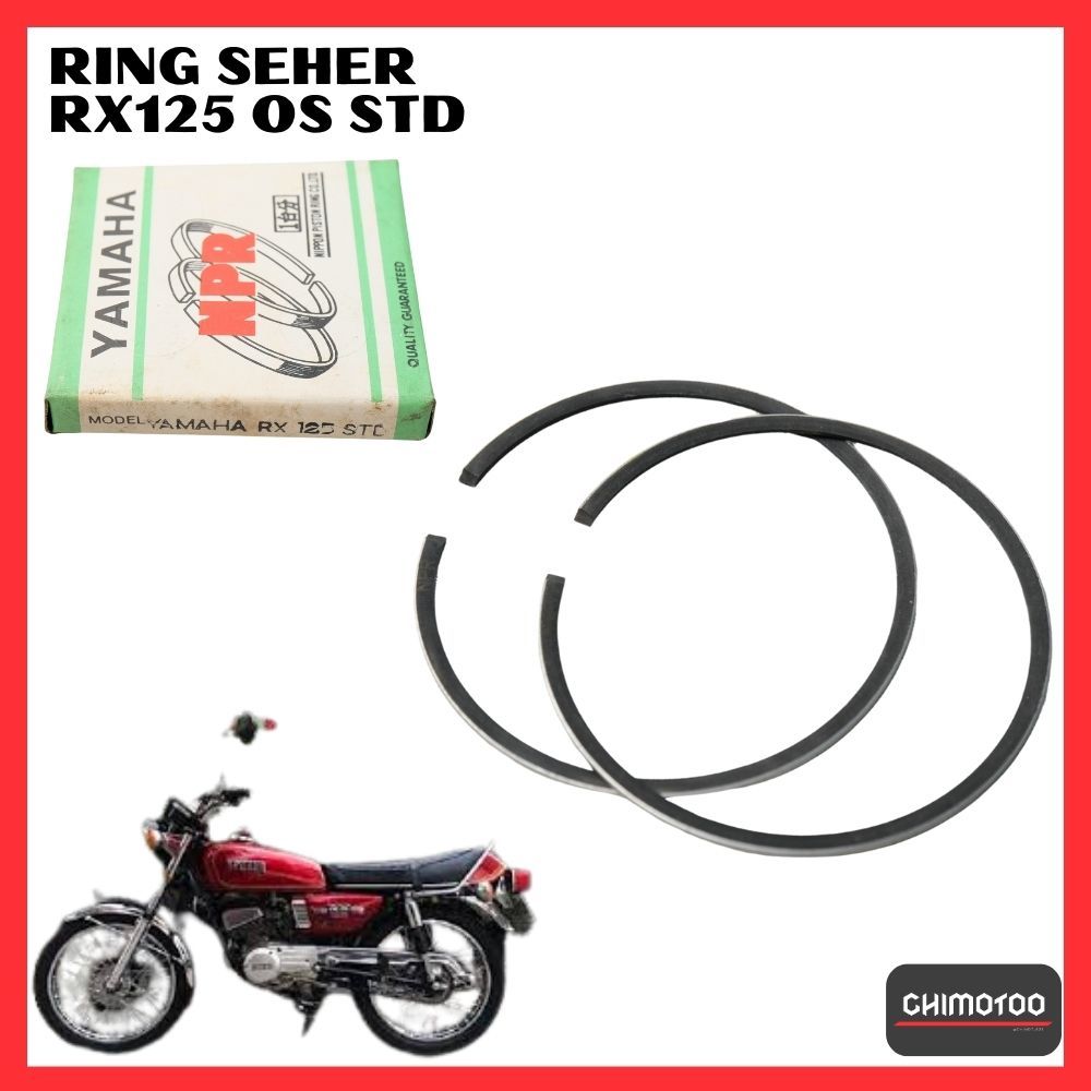RIng Seher Piston Yamaha Rx125 Rx125 Os Oversize Ukuran Std