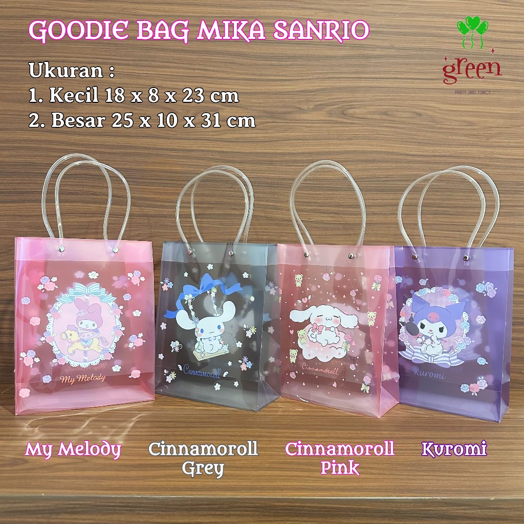 

Goodie bag Sanrio Gift bag Sanrio Tas plastik Sanrio Tas hampers Tas jajanan Paperbag plastik PP Tas hampers Tas bingkisan