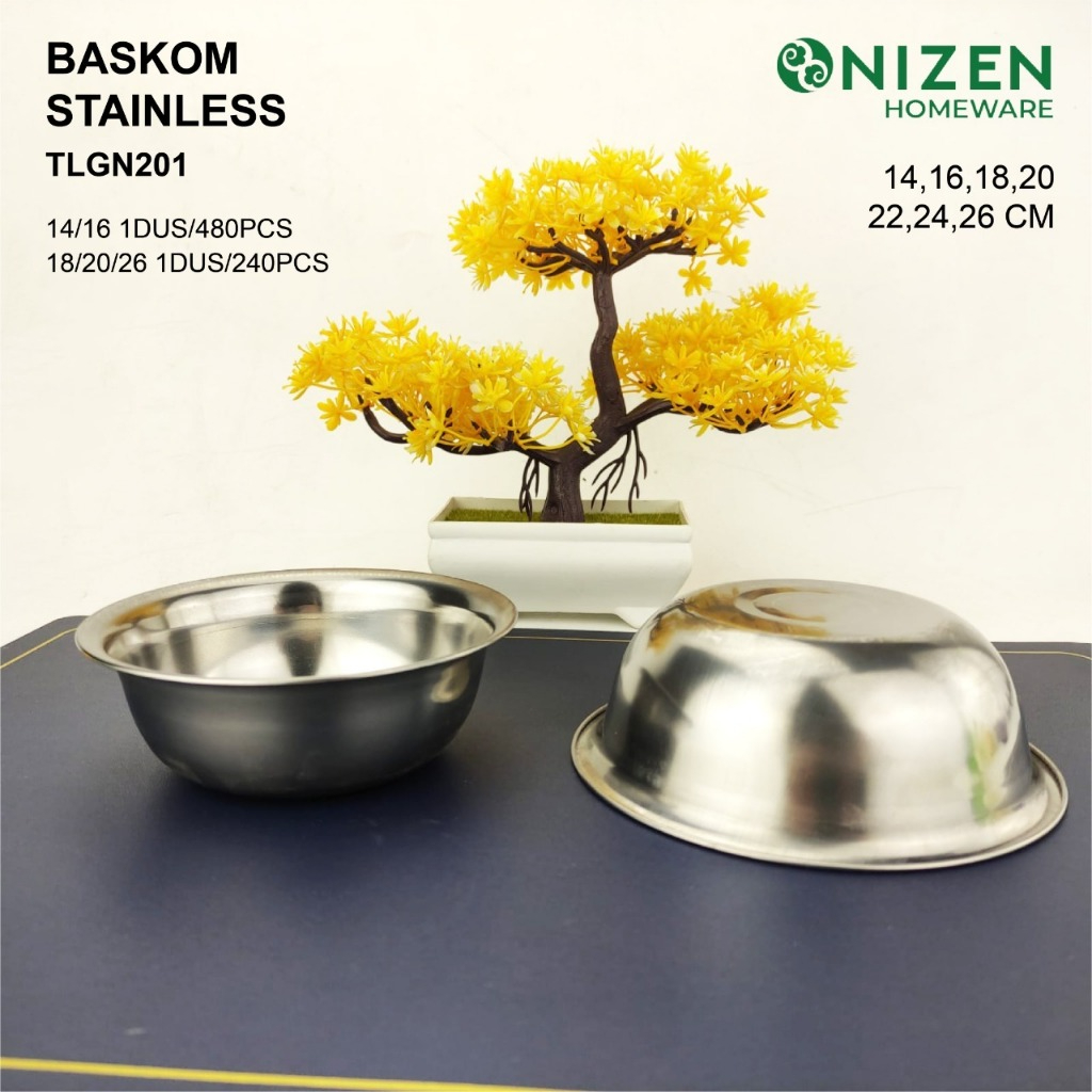 Baskom Korea stainless  dov mixing Baskom Korea Stainless Mangkok Jumbo Mixing Bowl Adonan Kue Lauk
