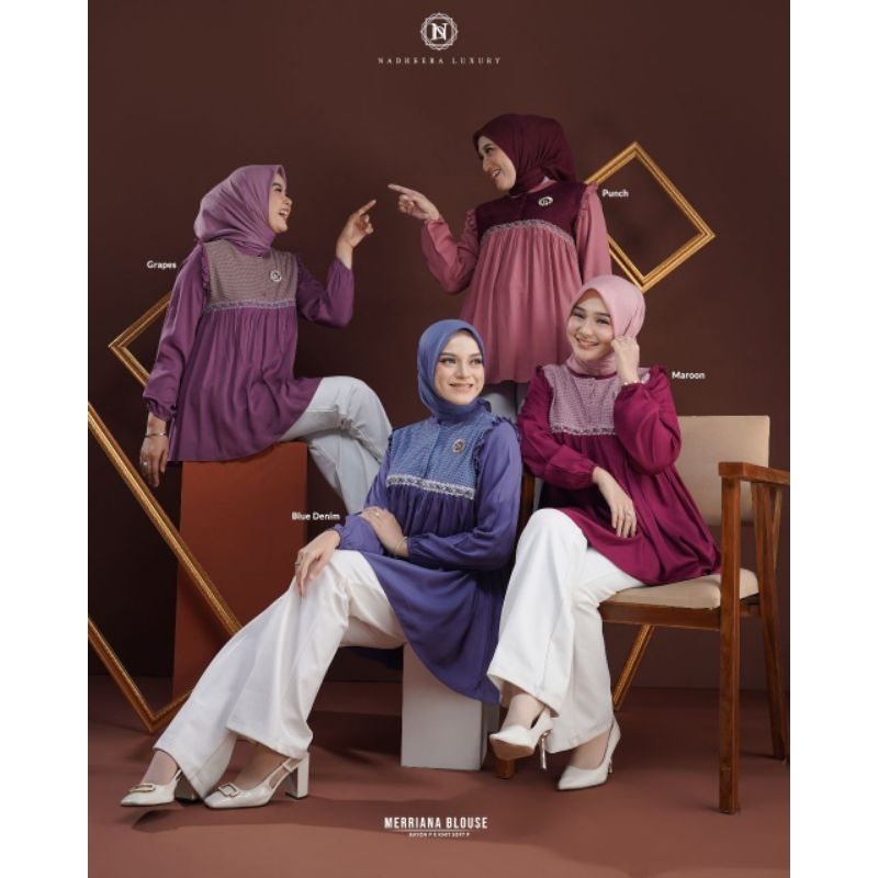 Merriana Series by Nadheera Luxury || Dress, Midi, Blouse|| rayon premium