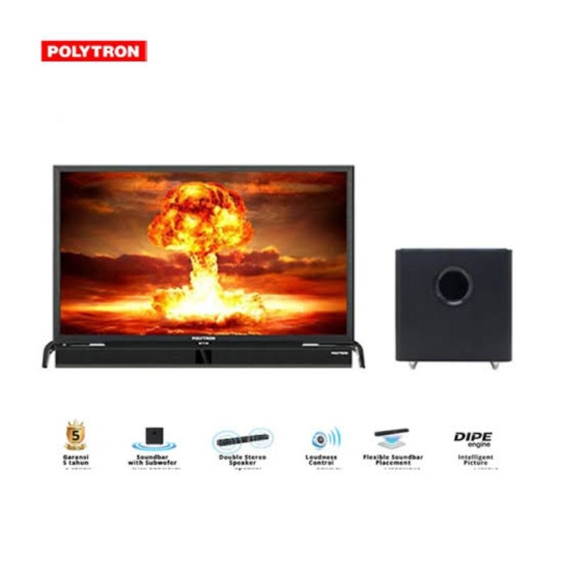 PROMO SALE BESAR BESARAN TV LED POLYTRON PLD HD GARANSI RESMI SUBWOOFER SOUND TOWER SPEAKER 40INCH 4