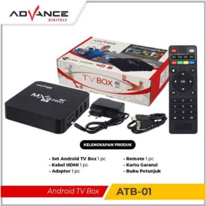 cuci gudang advance android tv box atb-01/android box tv/android tv box 4k ultra hd smart tv