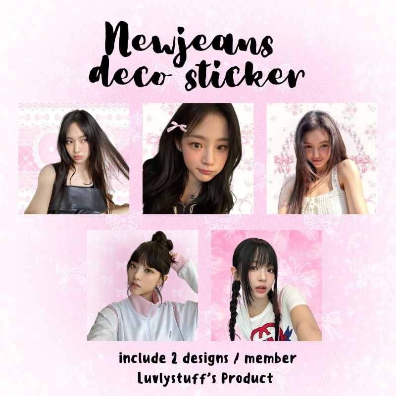 

[Luvlystuff] NEWJEANS STICKER PINK DECORATION || GLOSSY KPOP STICKER MAIL