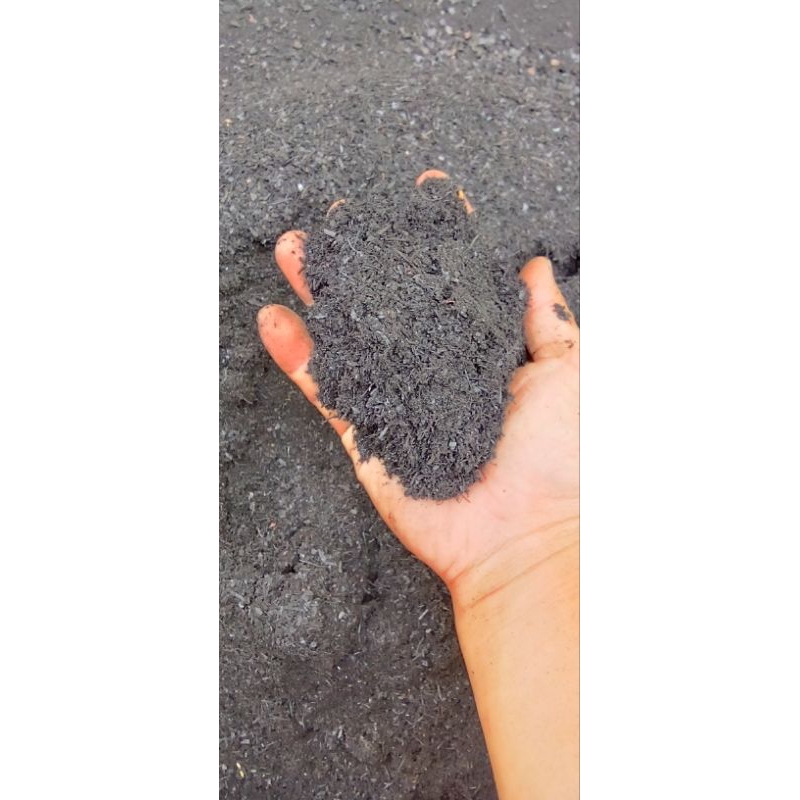 Residu arang batok kelapa kemasan 10kg | Serbuk arang batok kelapa bahan briket kemasan 10kg