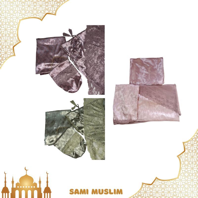 Mukena Silk Jaguar renda/mukena silk jaguar