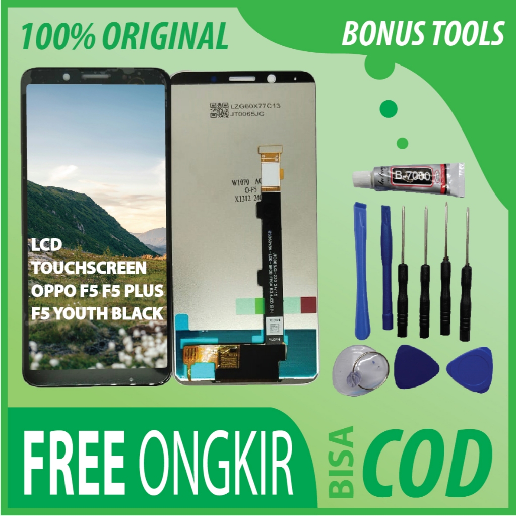 【ORIGINAL 100%】LCD TOUCHSCREEN OPPO F5/ F5 PLUS/ F5 YOUTH BLACK FULLSET TOUCHSCREEN / ORIGINAL100%