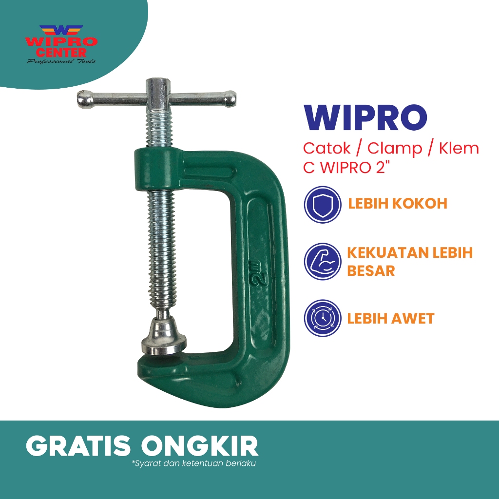 Klem Kayu / Catok C / Clamp C 2" Wipro