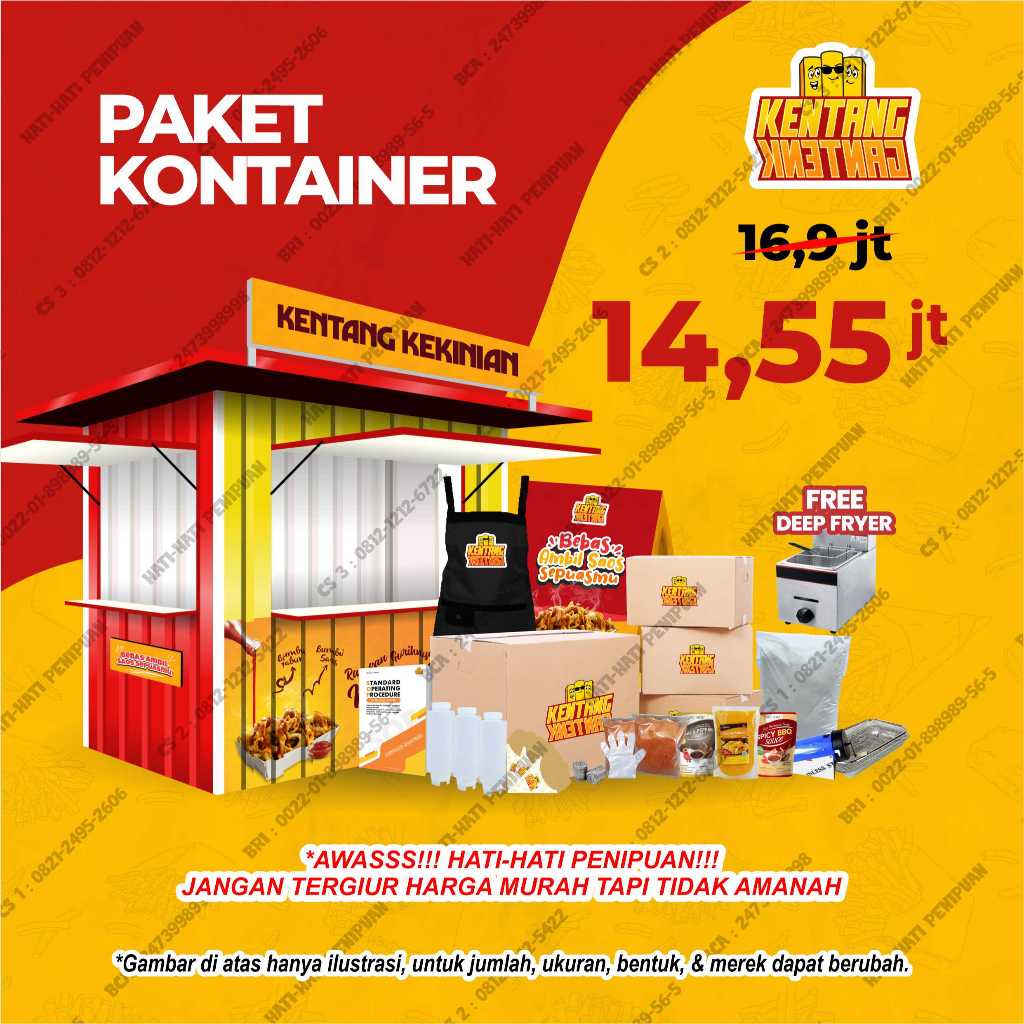 

Paket Usaha Makanan French Fries - Paket Kontainer