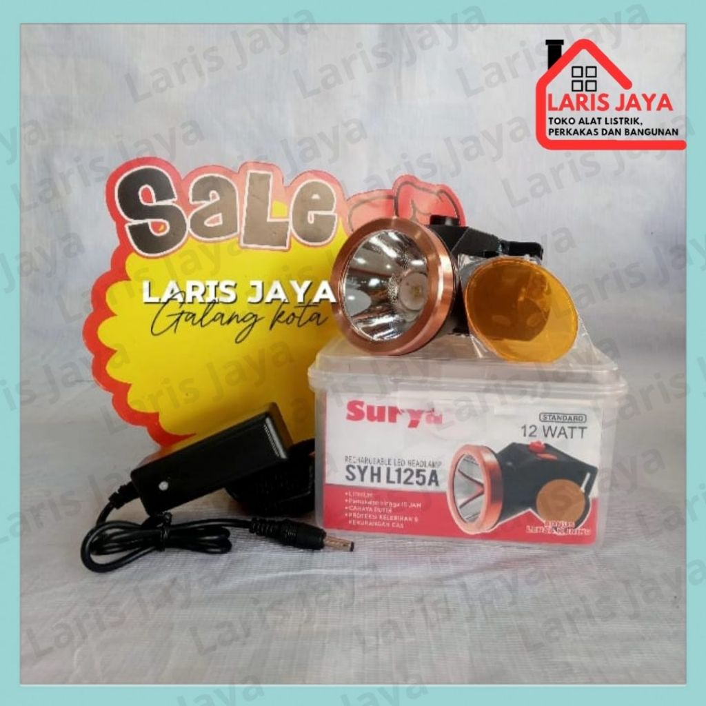 Senter Kepala Surya 12 Watt SYHL125A / Headlamp Surya 12 Watt