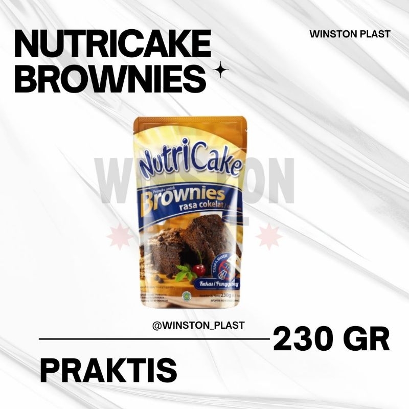 

Nutricake brownies rasa coklat 230 gram premix tanpa mixer