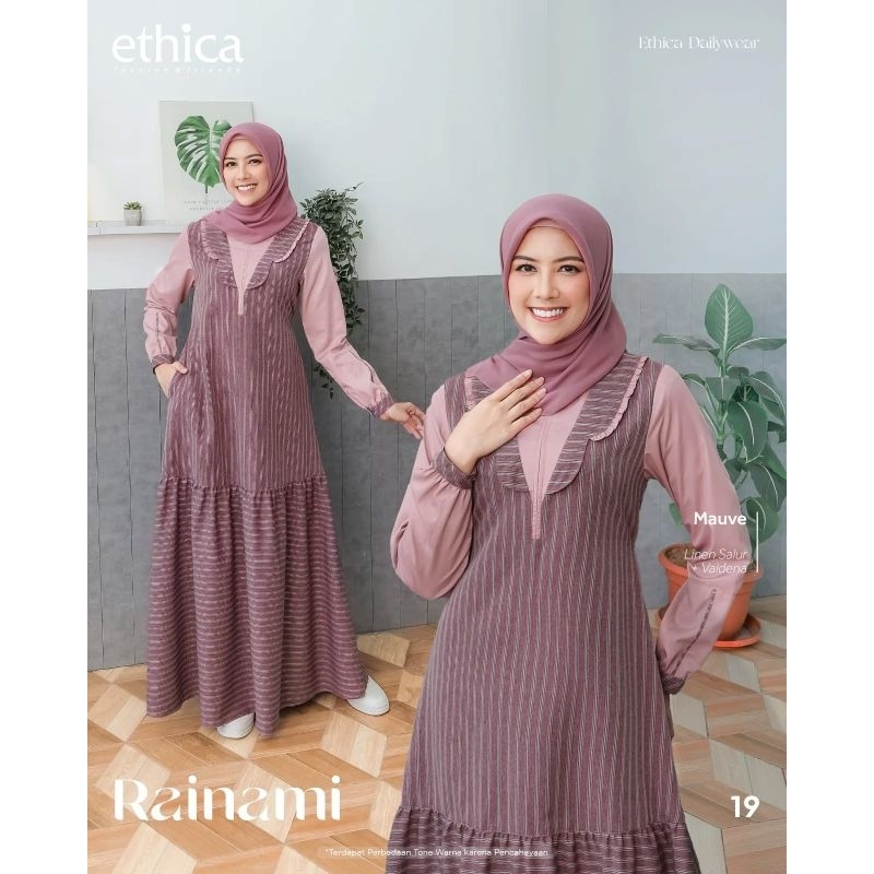 [ETHICA] GAMIS ETHICA RAINAMI 19 MAUVE DAN SAGE GREEN