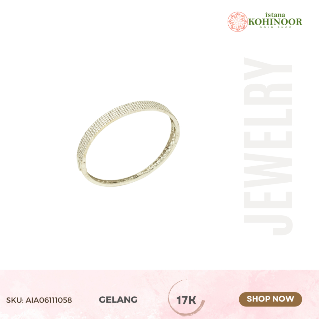 KOHINOOR GELANG EMAS VARIASI GOLD WHITE GOLD EMAS 17K